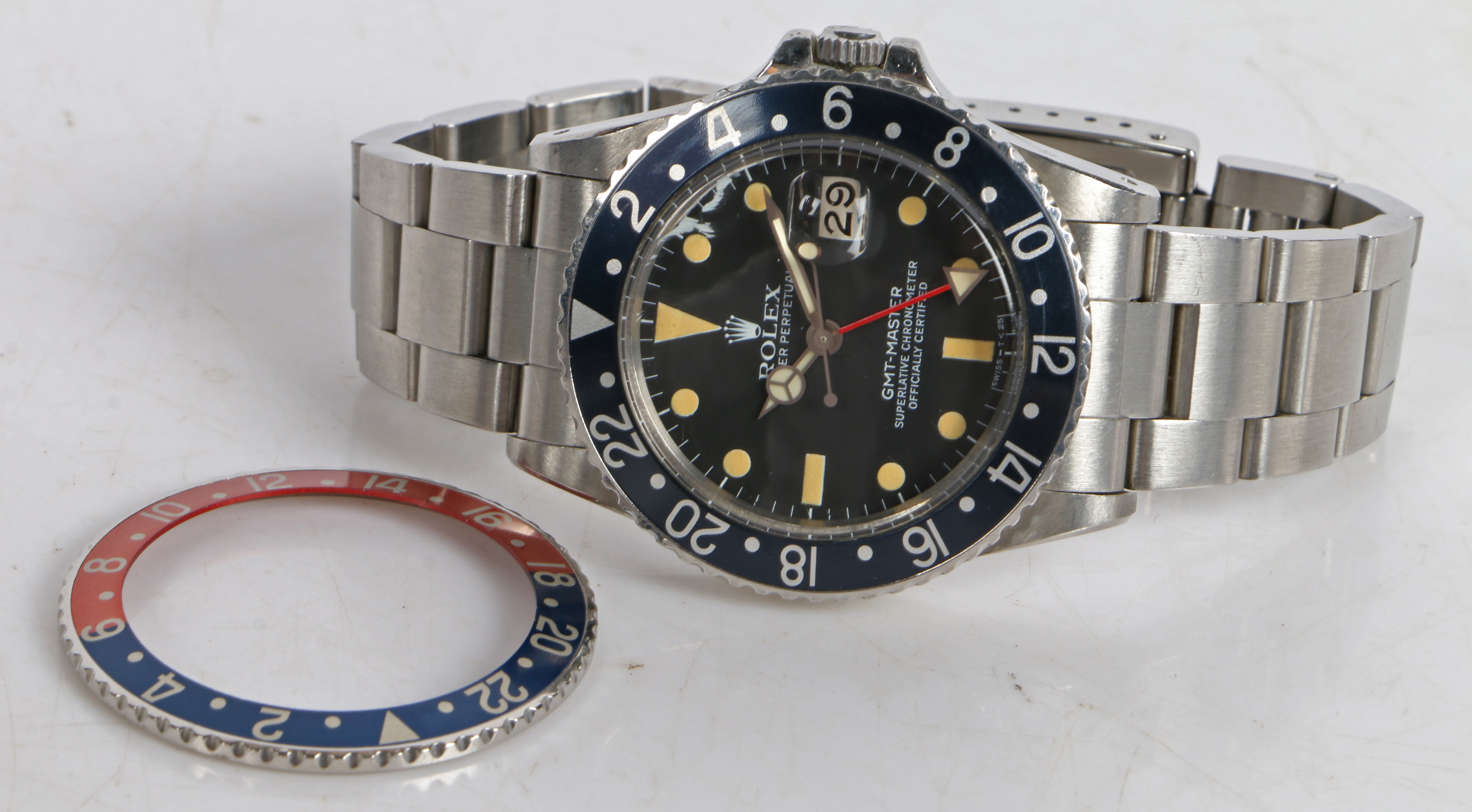 A Rolex Oyster Perpetual GMT-Master gentleman's stainless steel wristwatch, model ref. 16750, case - Image 2 of 2