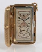 An unusual Rolex Prince 9 carat gold fob watch retailed by J. Stein Johannesburg, movement no.