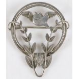 A Georg Jensen sterling silver brooch, designed by Arno Malinowski, design no. 258, of circular form