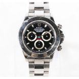 A Rolex Oyster Perpetual Daytona gentleman's stainless steel wristwatch, model ref. 116520, case