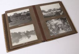 Vale Royal Abbey 1915 photograph album, the interior of the book in white watercolour To Miss