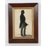 Hubard Gallery (act 1822-1845) Full Length Profile of a Gent watercolour silhouette, embossed