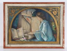 Julia Emily Clutterbuck (British, act 1908-1932) Lady playing an Organ signed and dated 1916 (