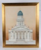 Andras Kaldor (Hungarian, 1938-2022) "Deutscher Dom" signed, watercolour 71 x 55cm (28" x 22")