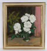 Wilfred E Littlewood (British, 18991977) "Iceberg Roses" signed (lower right), oil on board 60 x