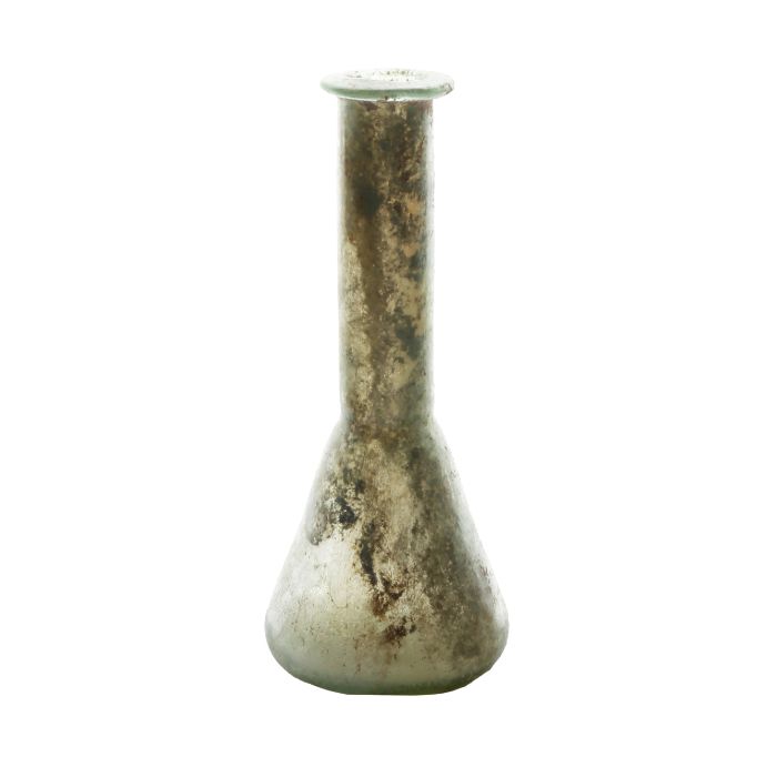 A Roman conical flask, 2nd - 3rd Century AD with a thick collar rim above the bell shaped base, 15. - Image 2 of 2