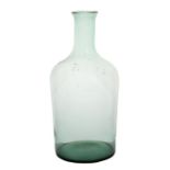 A mid 19th Century French large wine bottle, circa 1840, with a light green colour, 39cm tall