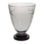A St Louis vase, circa 1935, deeply engraved with leaves, signed Jean Sala, Chief Designer at St