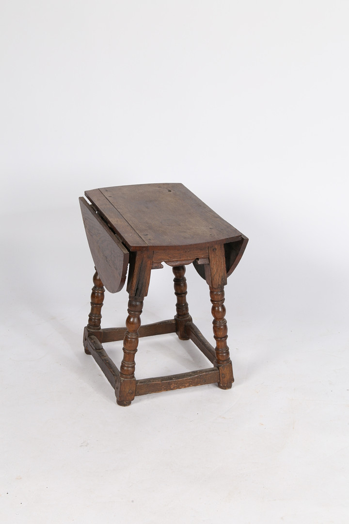 A 17TH CENTURY AND LATER STOOL-TABLE. - Image 5 of 5