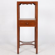 A 19TH CENTURY MAHOGANY WASHSTAND.