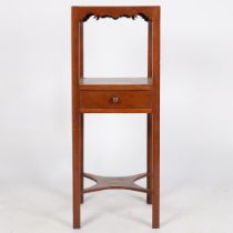 A 19TH CENTURY MAHOGANY WASHSTAND.