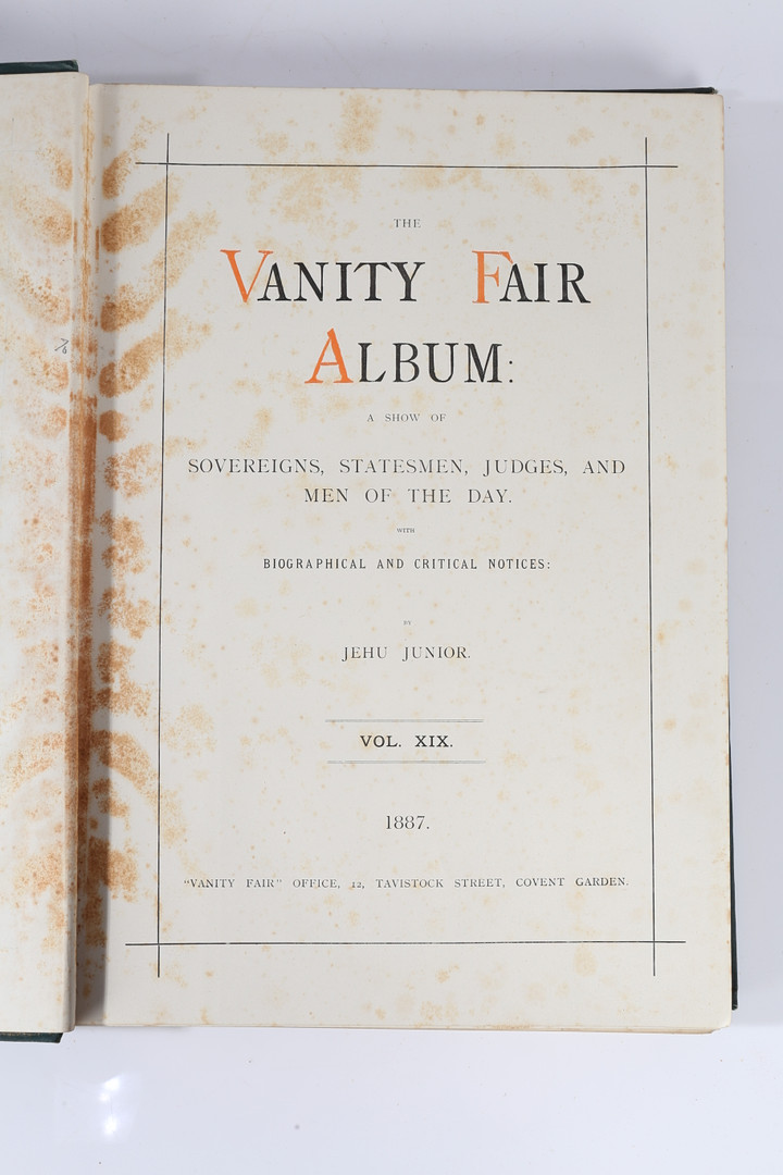 VANITY FAIR ALBUM, NINETEENTH SERIES, VOL XIX, 1887 & VANITY FAIR ALBUM, FOURTEENTH SERIES, VOL XIV, - Image 8 of 12