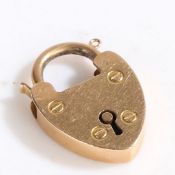 A 15 CARAT GOLD PADLOCK CLASP.