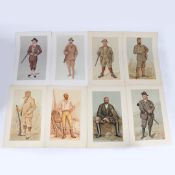 VANITY FAIR. A COLLECTION OF 8 CARICATURES, MOSTLY LATE 19TH-CENTURY, COLOUR LITHOGRAPHIC.