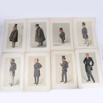 VANITY FAIR. A COLLECTION OF 18 CARICATURES, MOSTLY LATE 19TH-CENTURY, COLOUR PROOF.