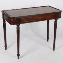 A 19TH CENTURY MAHOGANY SIDE TABLE.