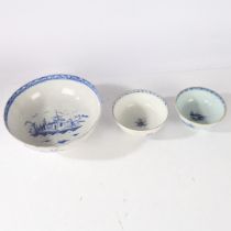 THREE 18TH/19TH CENTURY BOWLS, (3).