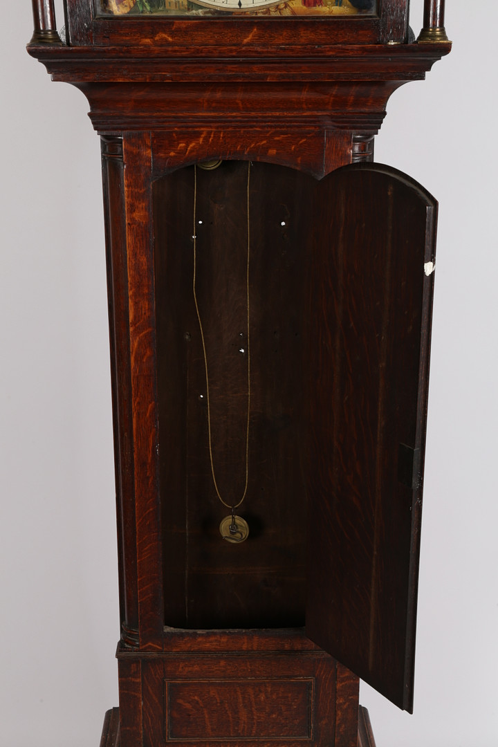 A GEORGE III OAK CASED LONGCASE CLOCK. - Image 4 of 6