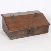 A 17TH CENTURY OAK DESK BOX.
