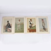 VANITY FAIR. A COLLECTION OF 4 CARICATURES, MOSTLY LATE 19TH-CENTURY, COLOUR LITHOGRAPHIC CARICATURE