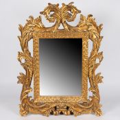 A LARGE 20TH CENTURY GILT WALL MIRROR.