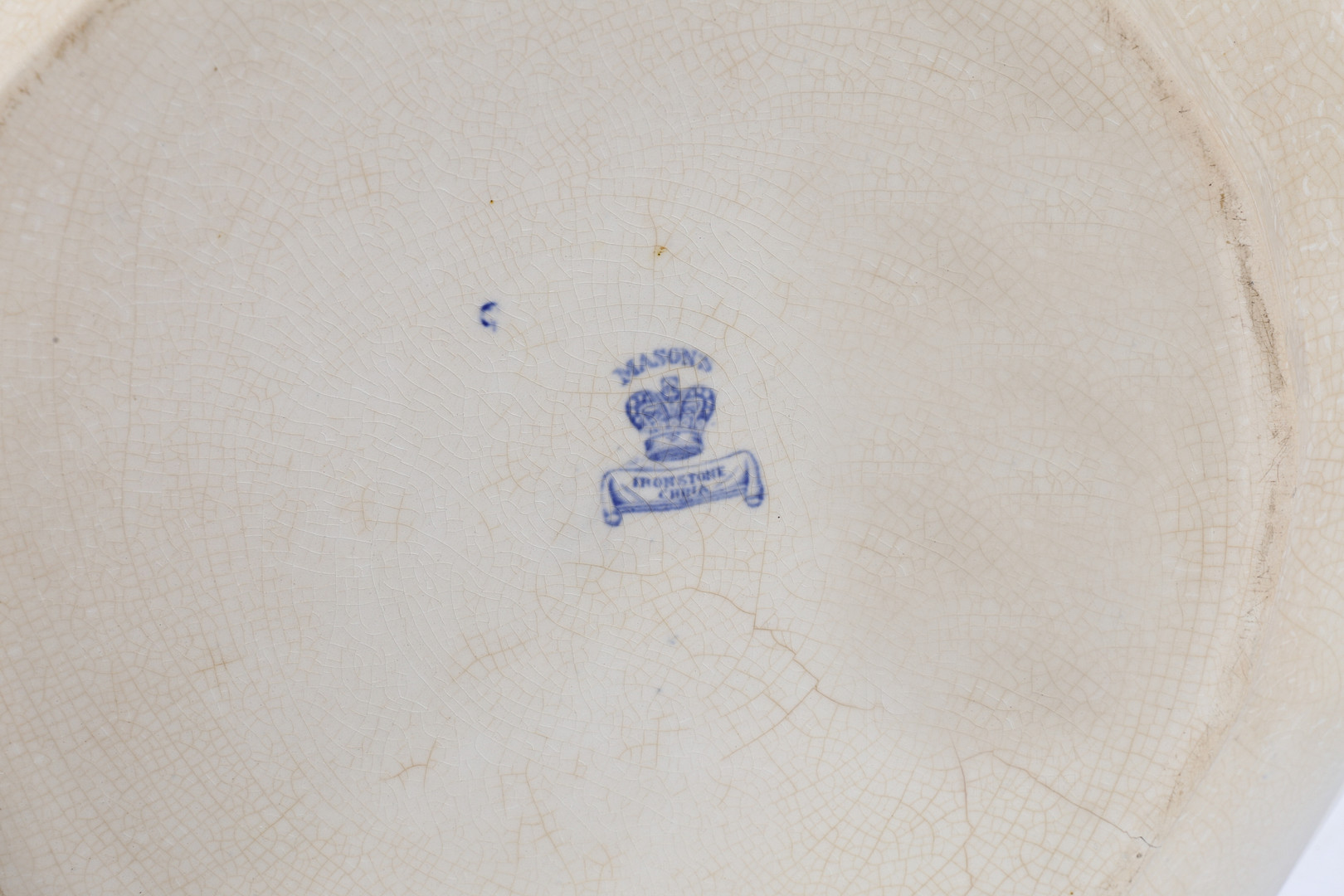 TWO LARGE BLUE AND WHITE TRANSFER DECORTAED BASINS/BOWLS. - Image 8 of 11
