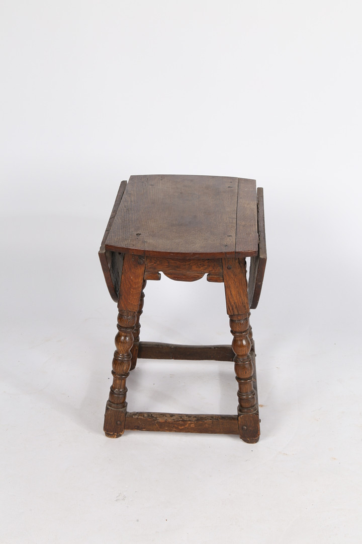A 17TH CENTURY AND LATER STOOL-TABLE. - Image 4 of 5