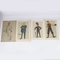 VANITY FAIR. A COLLECTION OF 4 CARICATURES, MOSTLY LATE 19TH-CENTURY, COLOUR LITHOGRAPHIC CARICATURE