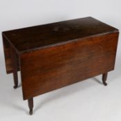 GEORGE III OAK DROP LEAF TABLE.