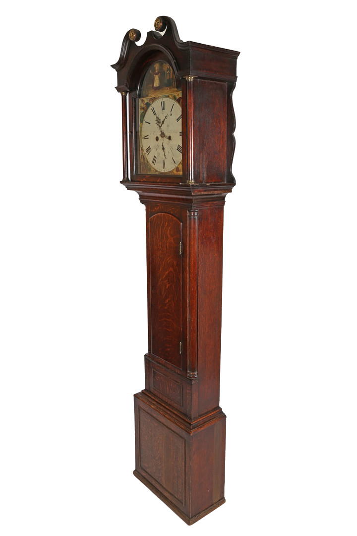 A GEORGE III OAK CASED LONGCASE CLOCK. - Image 5 of 6