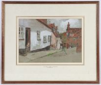 A HEWITT (20TH CENTURY) "GLOVER'S YARD, WOODBRIDGE".