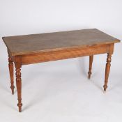 A VICTORIAN CENTURY MAHOGANY TABLE.