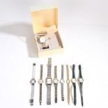 A COLLECTION OF LADIES WRISTWATCHES (9).