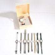A COLLECTION OF LADIES WRISTWATCHES (9).