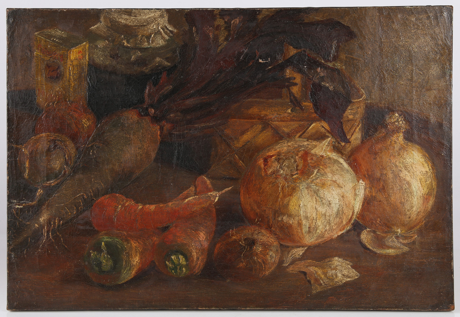 ENGLISH SCHOOL (19TH CENTURY) STILL LIFE OF MIXED VEGETABLES.