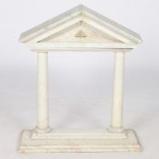 A 20TH CENTURY CARRARA MARBLE ARCHITECTURAL COLUMN.