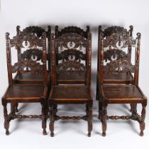 A SET OF SIX 19TH CENTURY DERBYSHIRE CHAIRS.