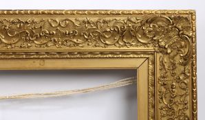 19th century English picture frame, extensively moulded - rebate size 27in x 16in