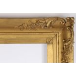 19th century straight pattern picture frame with ornate corners - rebate size 16in x 14in