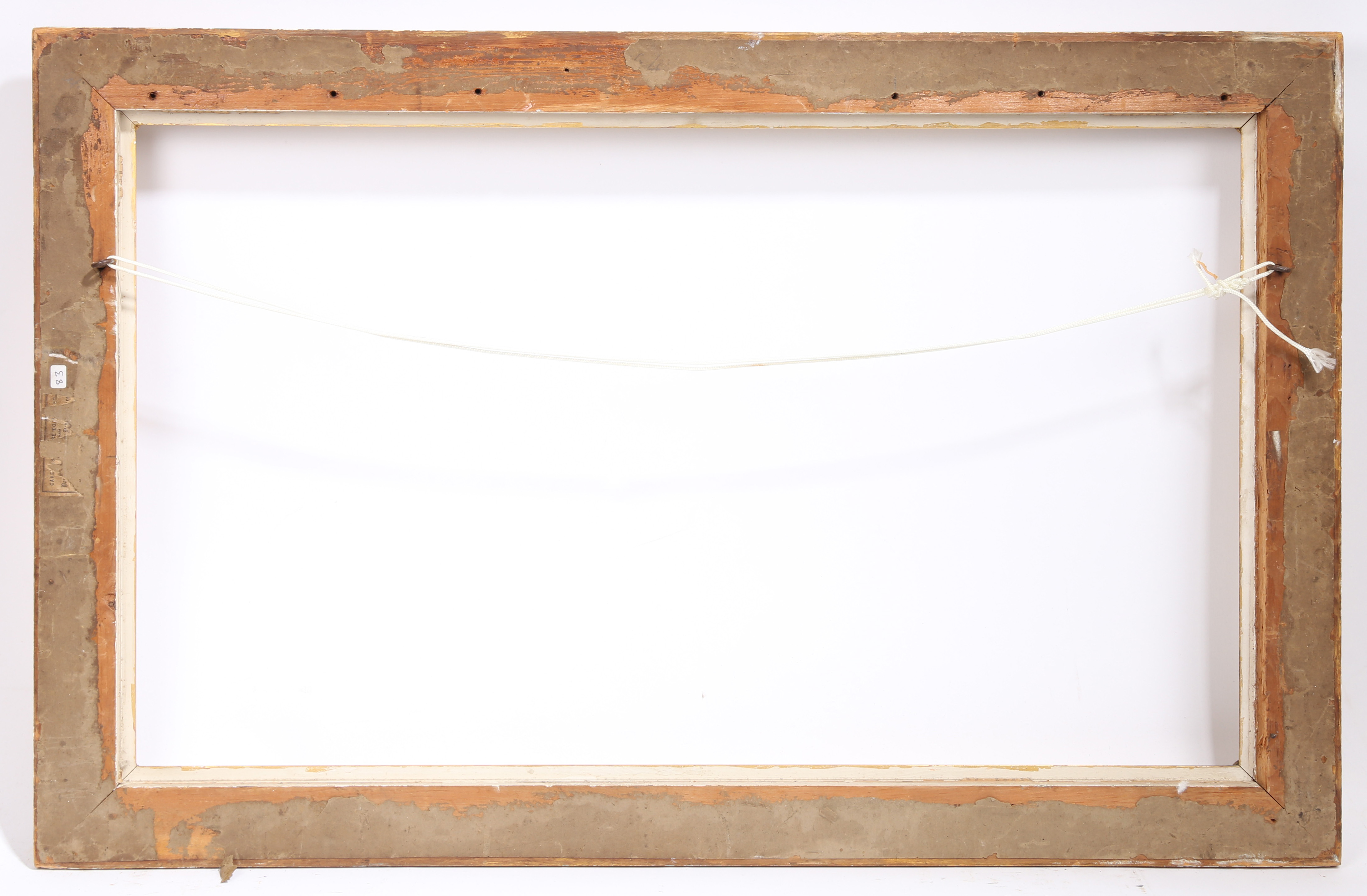 19th century English watercolour frame with corners - rebate size 29in x 17in - Image 2 of 3