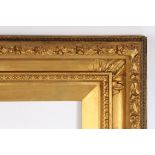 19th century straight picture frame with acanthus leaf corners - rebate size  10in x 8in