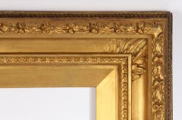 19th century straight picture frame with acanthus leaf corners - rebate size  10in x 8in