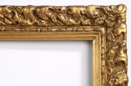 19th century heavily moulded picture frame - rebate size 30in x 25in