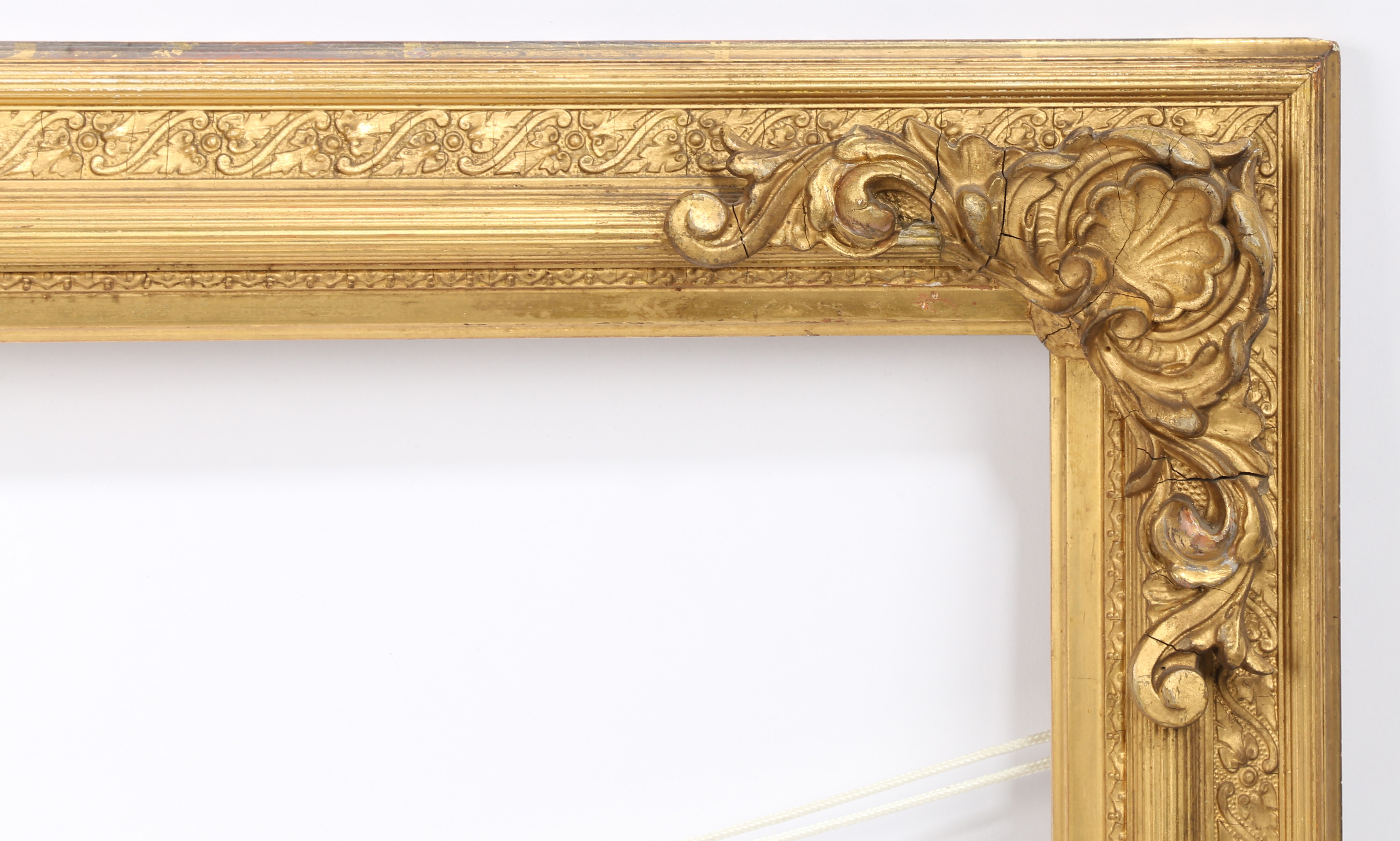 19th century English watercolour frame with corners - rebate size 29in x 17in