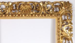 19th century carved Florentine picture frame -rebate size 19in x 13.5in