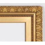 19th century English running mitre pattern picture frame - rebate size 30in x 21in