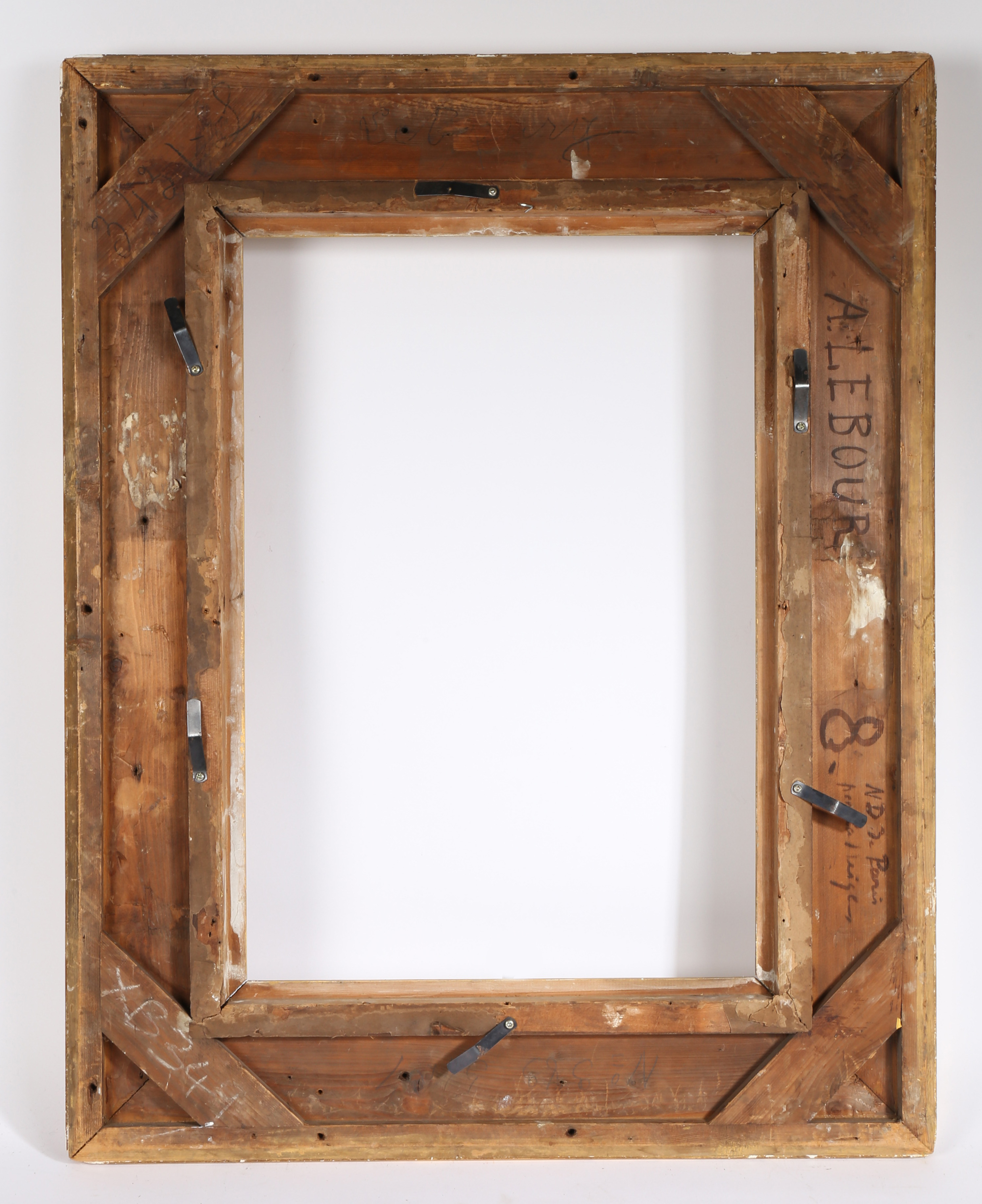 19th century French heavily moulded picture frame - rebate size 22in x 15.5in - Image 3 of 3
