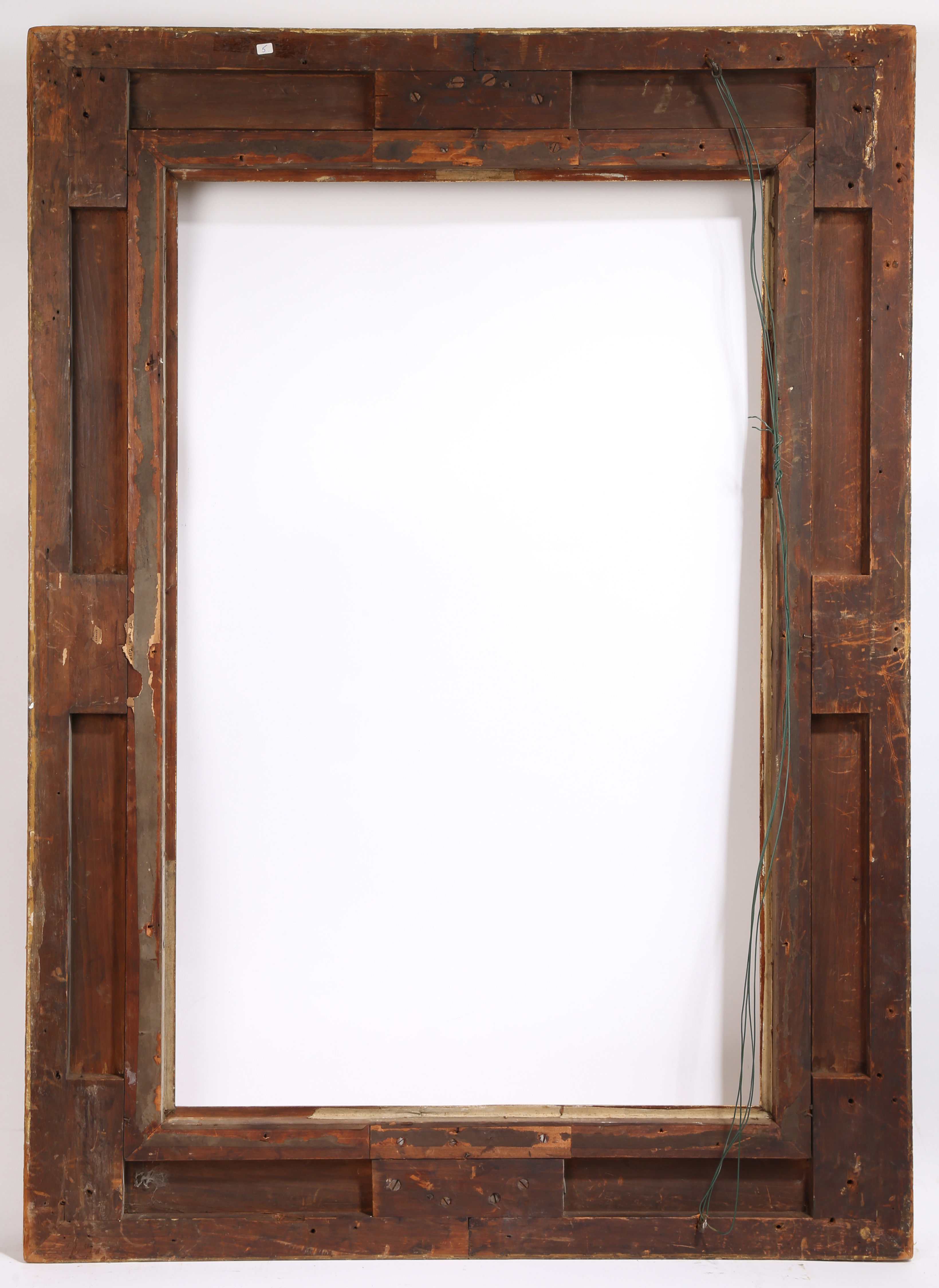 19th century English pattern picture frame with intricate centres and corners - rebate size 22in x - Image 2 of 3