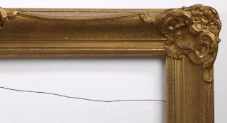 20th century English swept picture frame with corners and centres - rebate size 32in x 20in