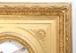 19th century French empire heavily moulded picture frame with oval inner - rebate size 17in x 12in